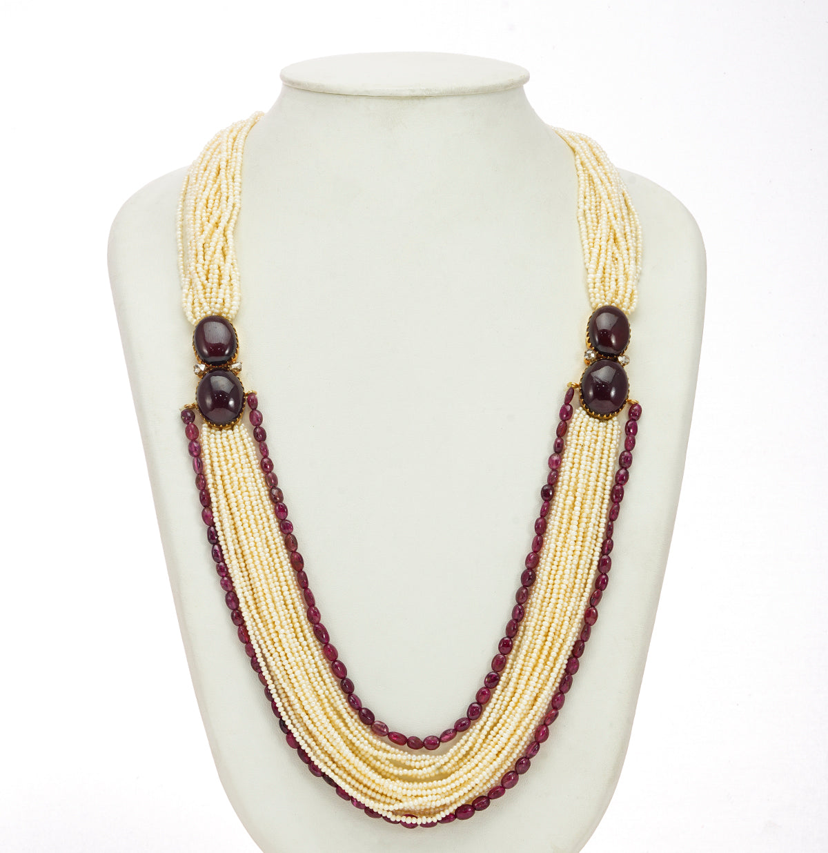 Antique Seed Pearl Side Pieces Necklace