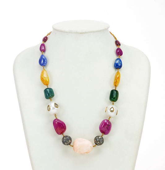 Artisanal Navaratan Taar Mala Necklace
