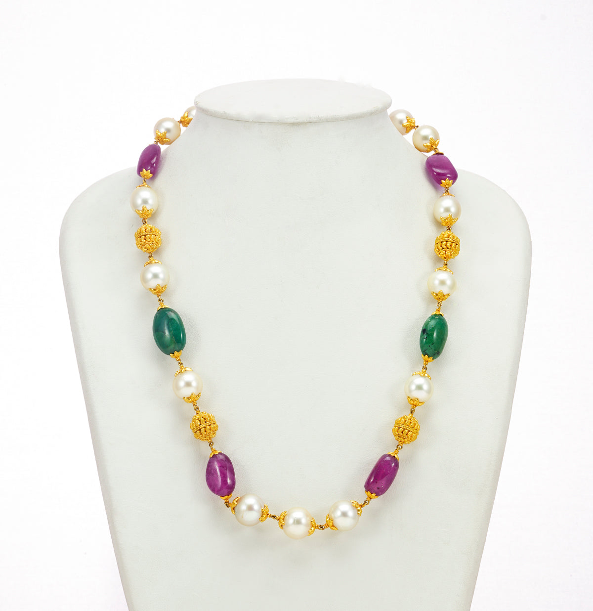 Gorgeous Ruby Emerald Taar Mala