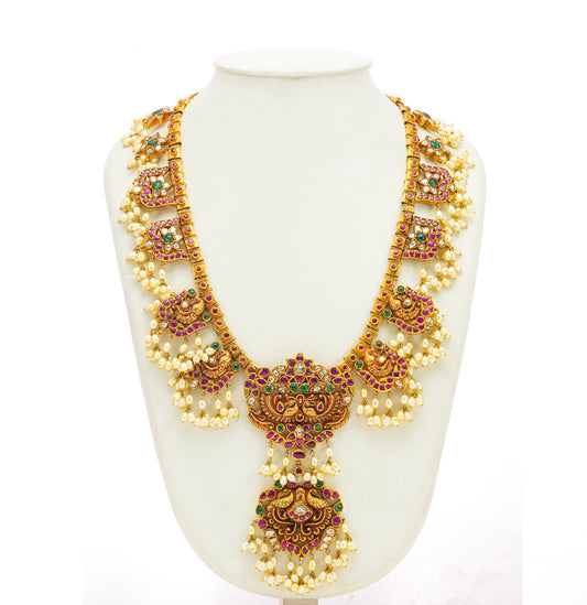 Symbolic Kundan Guttapusalu Necklace Set