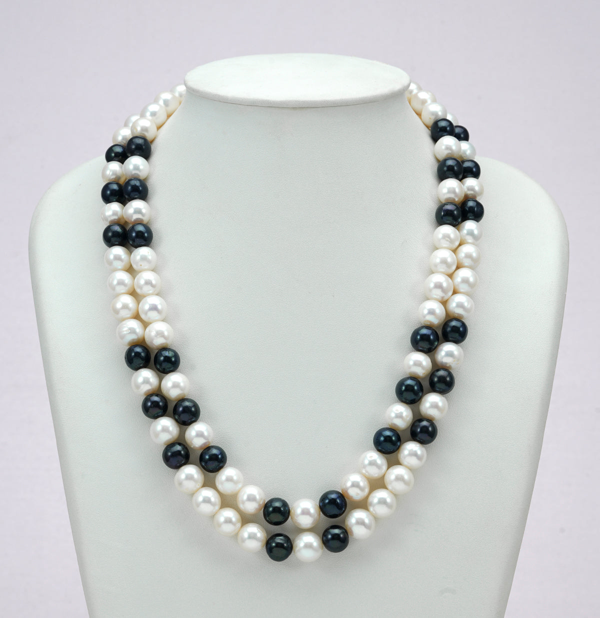 Grading Multicolor Near Round Freshwater Pearl Necklace Set - A Quality