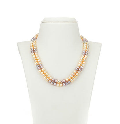 6.0-7.0mm Multicolor Near Round Freshwater Pearl Set - AA Quality