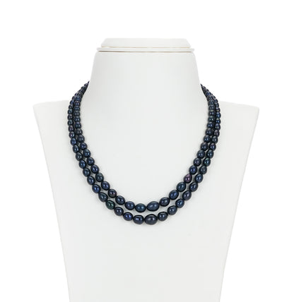 Grading Black Drop Freshwater Pearl Necklace Set - A Quality