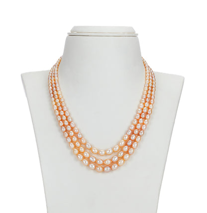 Grading Pink Drop Freshwater Pearl Necklace Set - AA Quality