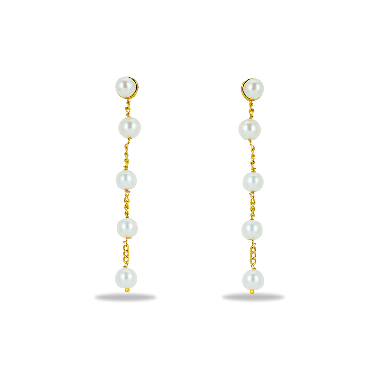 Sparkly White Mix Freshwater Pearl Dangling Earring