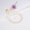 6.0-7.0mm White Near Round Freshwater Pearl Necklace Set - AAA Quality