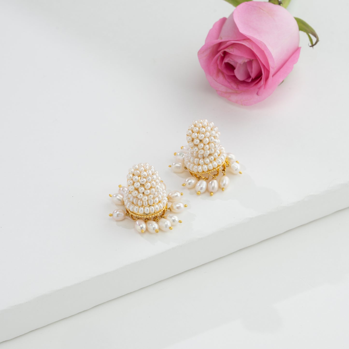 Stunning Seed Detachable Freshwater Pearl Jhumka