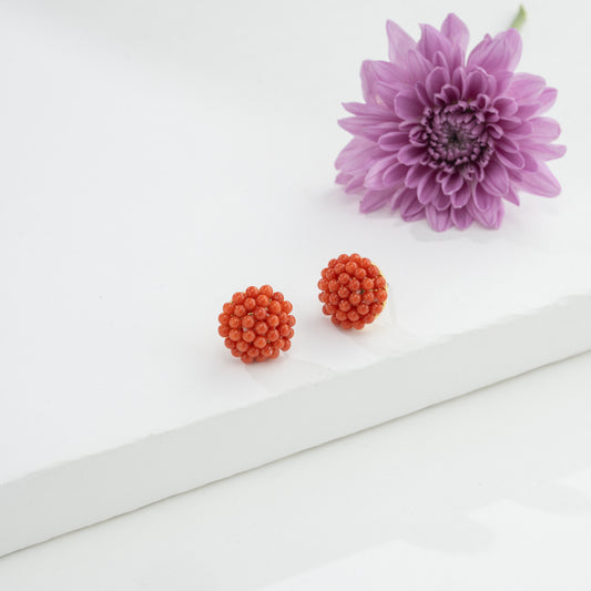 Coral Stud Earrings
