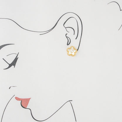 Exotic White Freshwater Pearl Stud Earrings