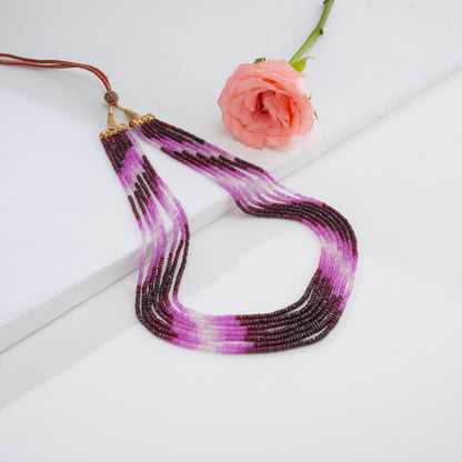 Natural Ruby Shaded Mala