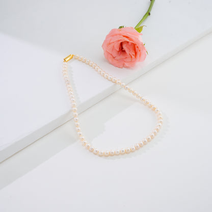 Elegant Pearl White Necklace