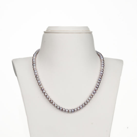 Lavender Grading Freshwater Pearl Necklace Gift Box