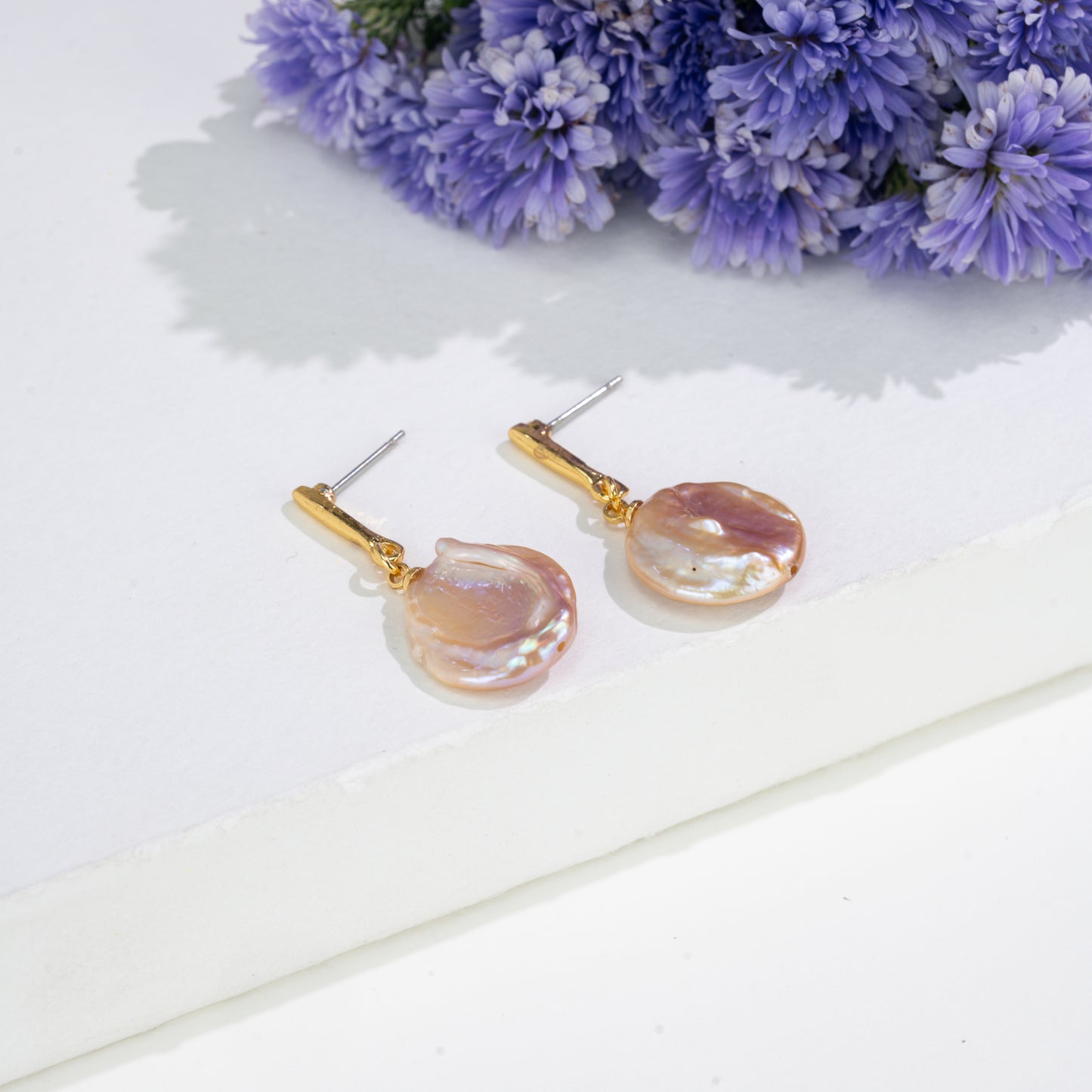 Elegant Freshwater Pearl Earrings Gift Box