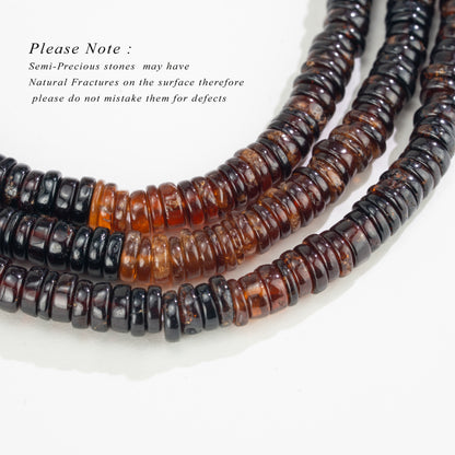 Rich Brown Natural Shaded Gomed Beads Necklace