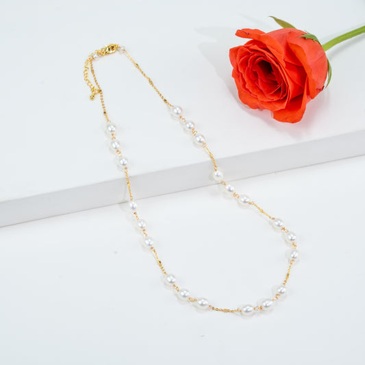 Modern Drop Freshwater Pearl Necklace