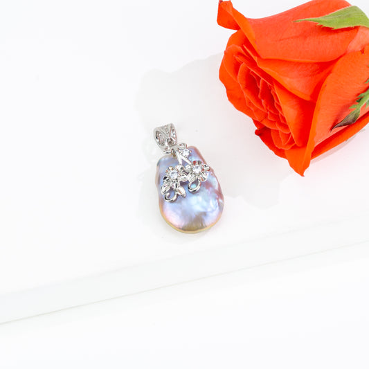 Graceful Pink Baroque Freshwater Pearl Locket