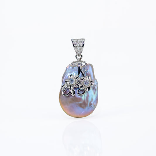 Graceful Pink Baroque Freshwater Pearl Locket