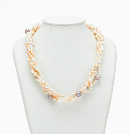 9.0-10.0mm Multicolor Mix Fancy Freshwater Pearl Necklace Set - AA Quality