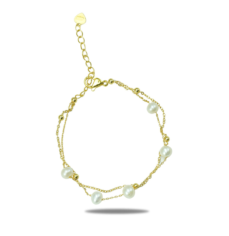 Beautiful Near Round  Freshwater Pearl Bracelet