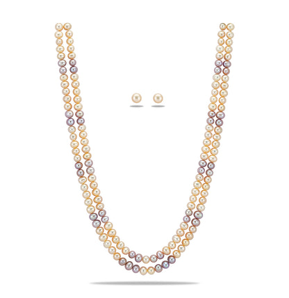 6.0-7.0mm Multicolor Near Round Freshwater Pearl Set - AA Quality