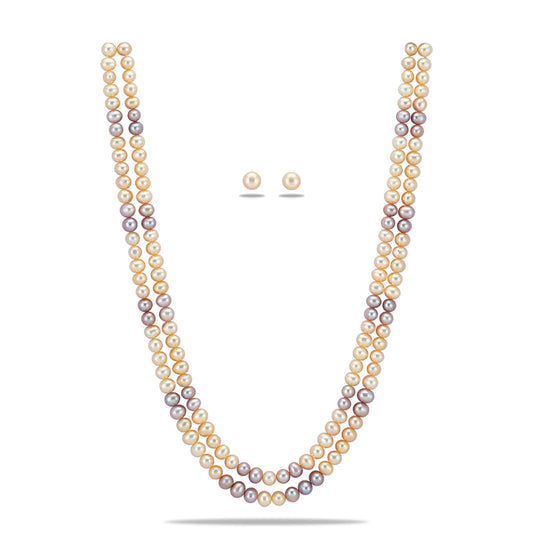 6.0-7.0mm Multicolor Near Round Freshwater Pearl Set - AA Quality