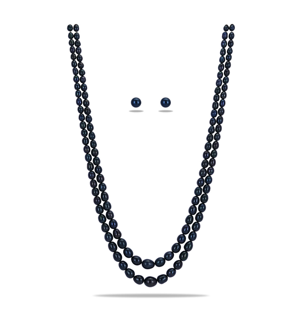 Grading Black Drop Freshwater Pearl Necklace Set - A Quality