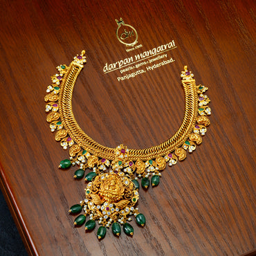 Shimmering Gold Stone Necklace