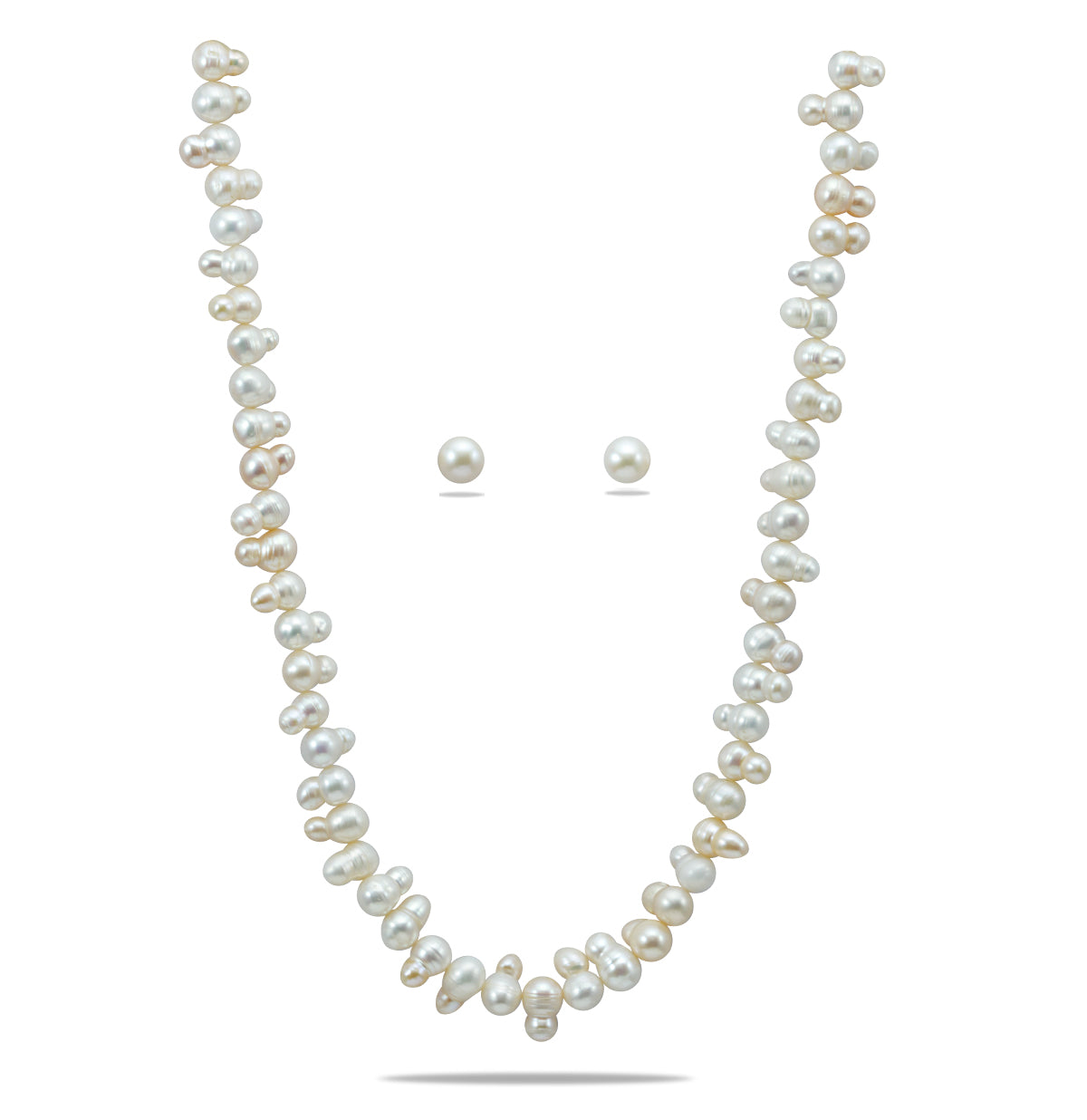 6.0-7.0mm Twins Mix Multicolor Freshwater Pearl Necklace Set - A Quality