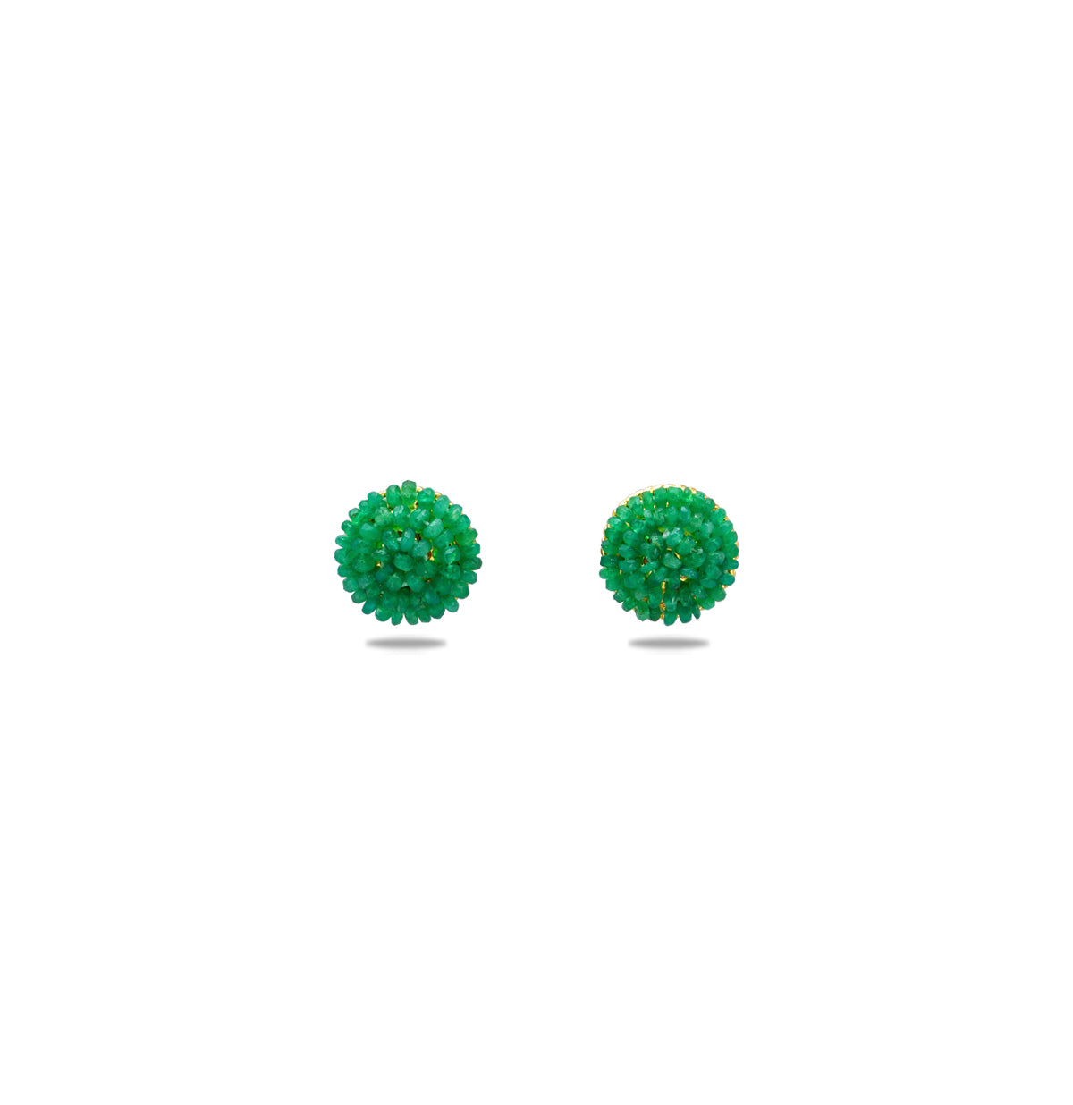 Versatile Natural Emerald Stud Earrings