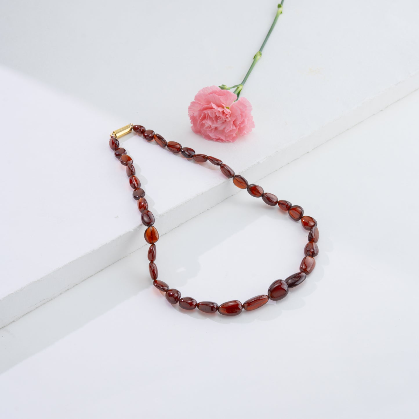 Natural Garnet Beads/Gomed Beads Necklace