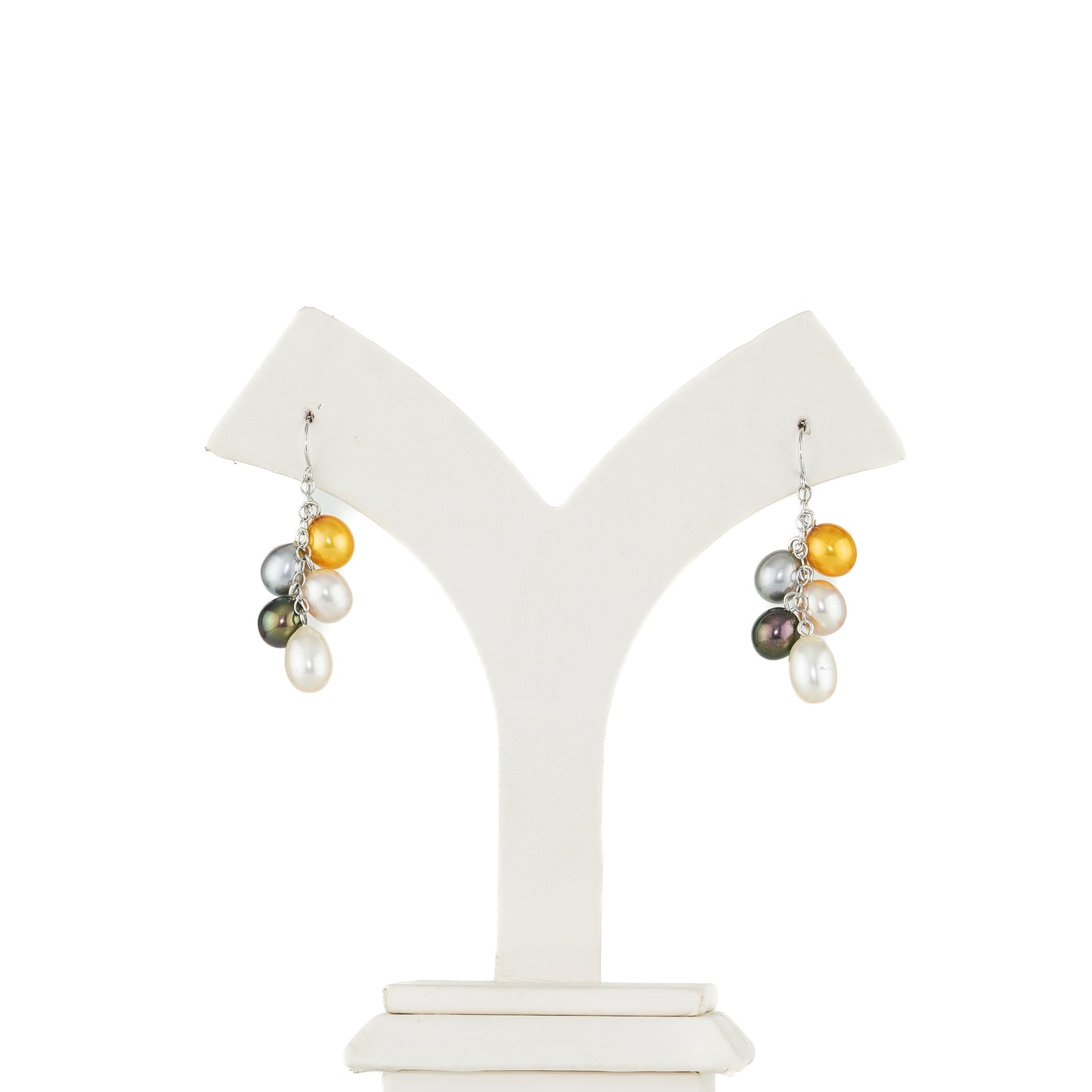 Adorable  Multicolor Drop Freshwater Pearl Hanging Earrings
