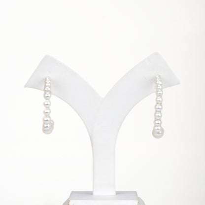 Elegant White Freshwater Pearl Hoop Earring