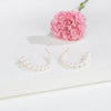 Elegant White Freshwater Pearl Hoop Earring