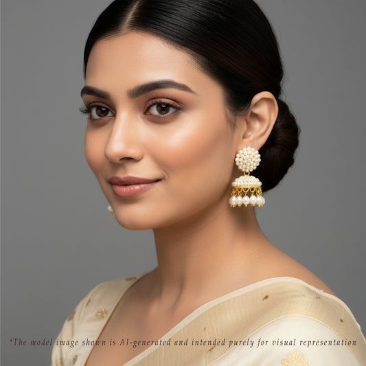Stunning Seed Detachable Freshwater Pearl Jhumka