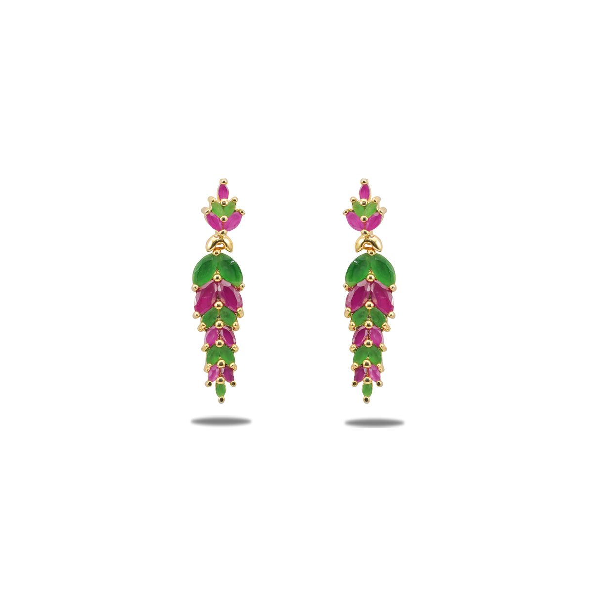 Adorable Fancy Red And Green Dangling Earring