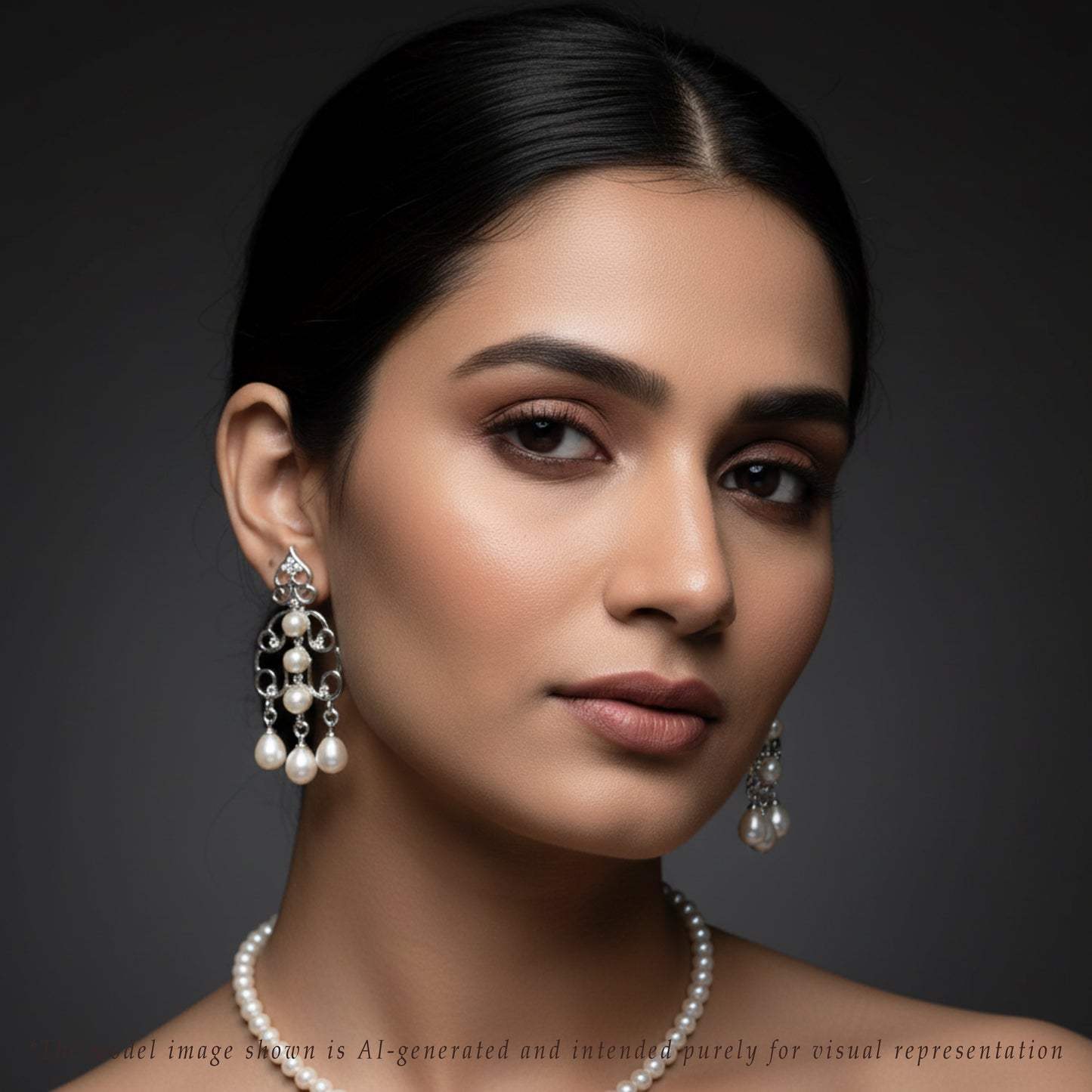 Exceptional Fancy White Freshwater Pearl Hanging Earrings
