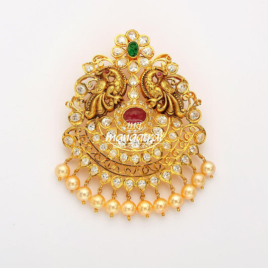 Peacock Gold Nakshi Locket