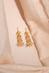 Traditional Pearl Gold Jhumki Earrings