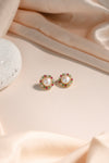 Multicolor Ruby Emerald Gold Earrings