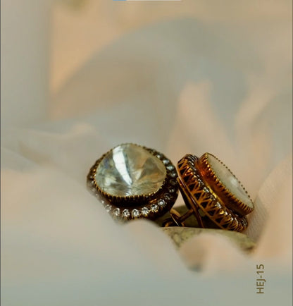 Gleaming Polki Earing