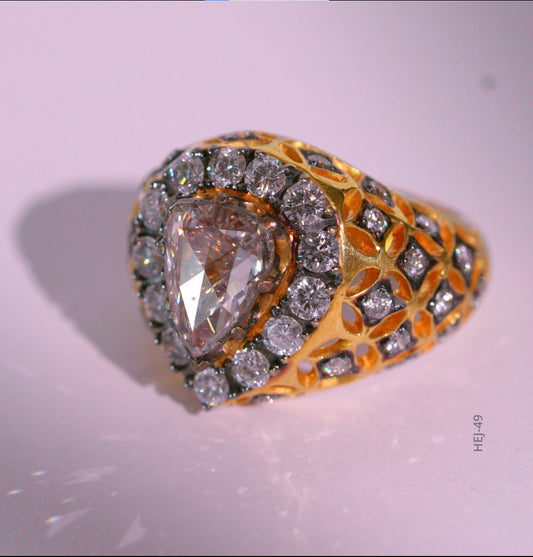 Intricate Polki Ring