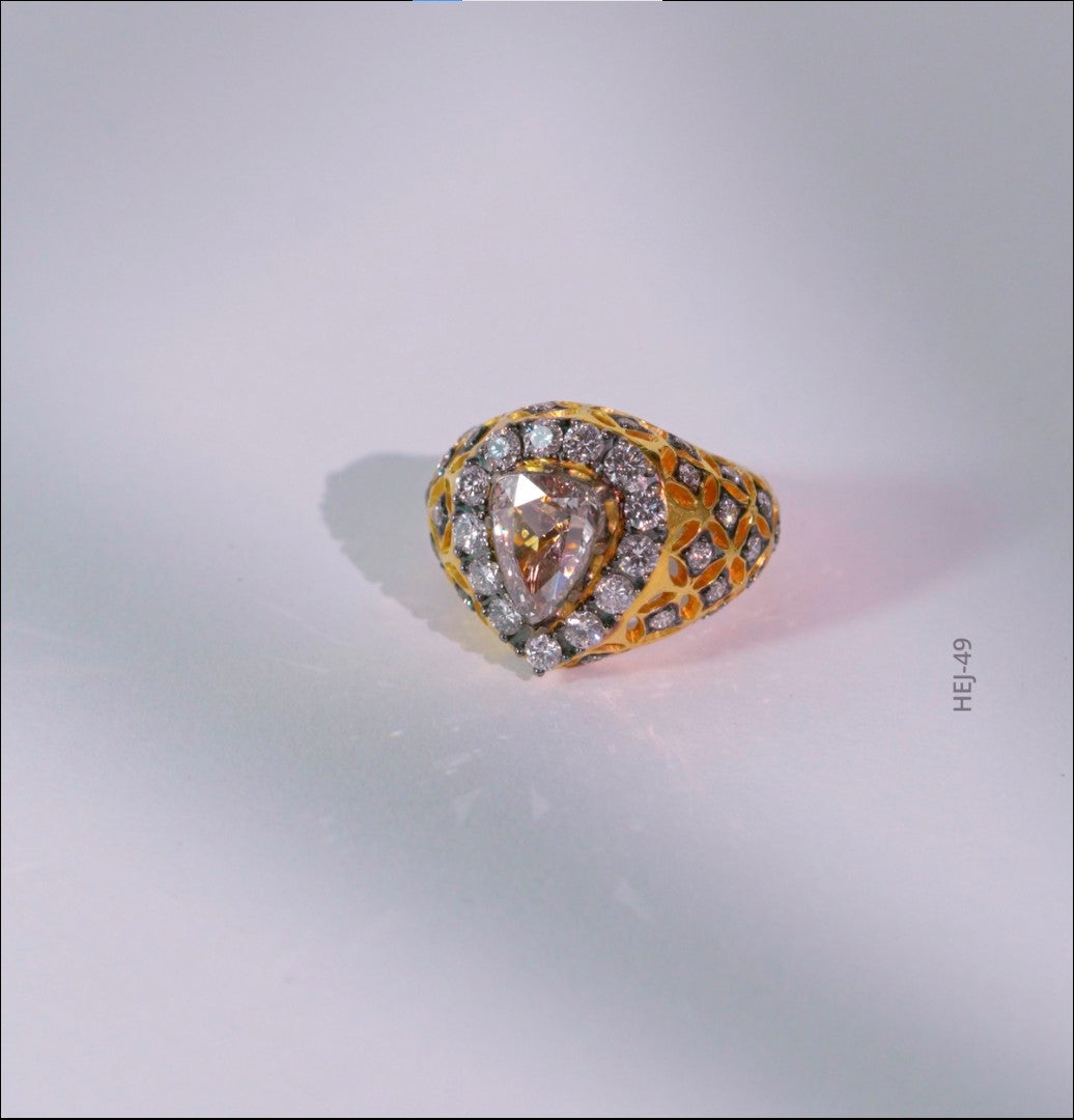 Intricate Polki Ring