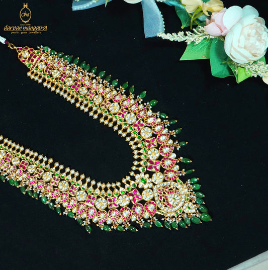 Designer Ruby And Emerald Necklace