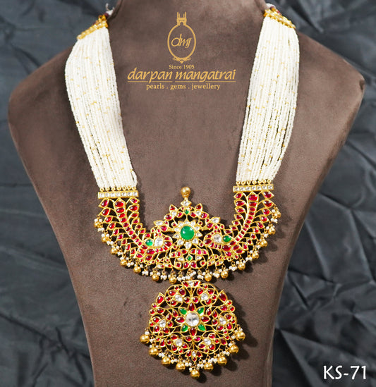 Reversible Kundan Necklace with Pearls