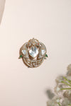 Twin Peacock Polki Diamond Brooch