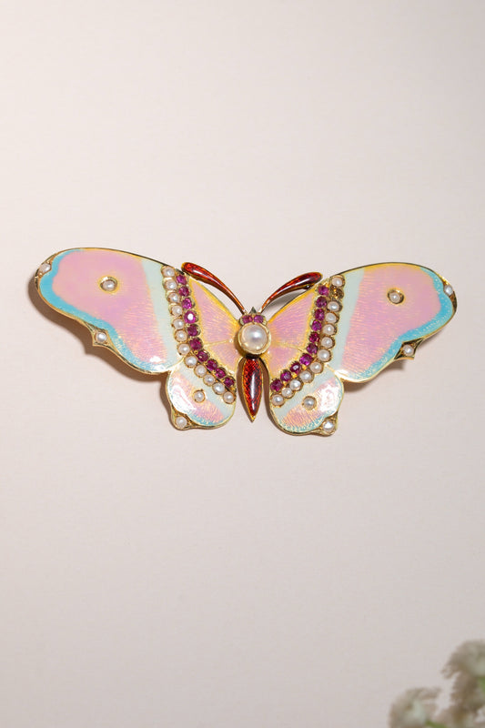 Celestial Butterfly Enamel Brooch