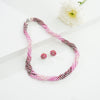 Natural Shaded Ruby and  1.0-2.0mm Seed Freshwater Pearls Necklace Set - AAA Quality