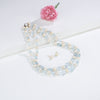 Natural Luxury Aquamarine Beads and 8.0-9.0mm Golden Akoya Saltwater Pearls Necklace Set - A Quality