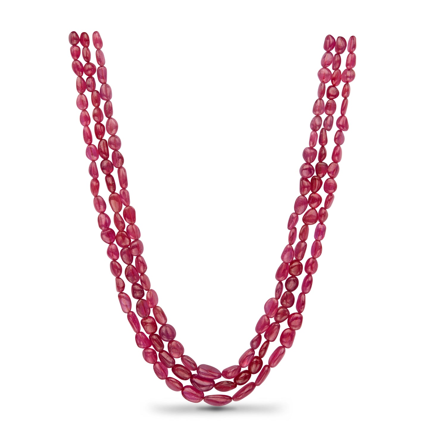 Natural Ruby Beads Necklace