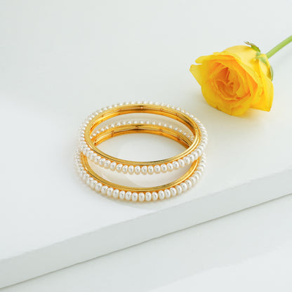 Favorite White Freshwater Pearl Bangles